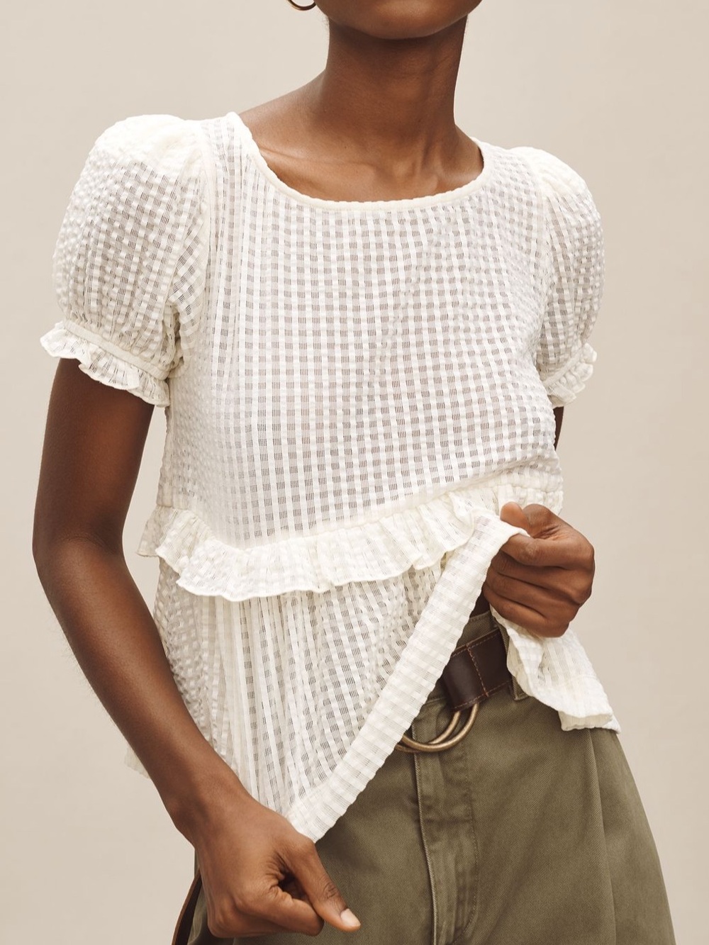 Maeve Baby Doll Ruffled Top
